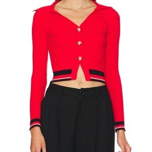 Cropped Cardigan, Ribbed Knit Fabric, Size:XS, NWT